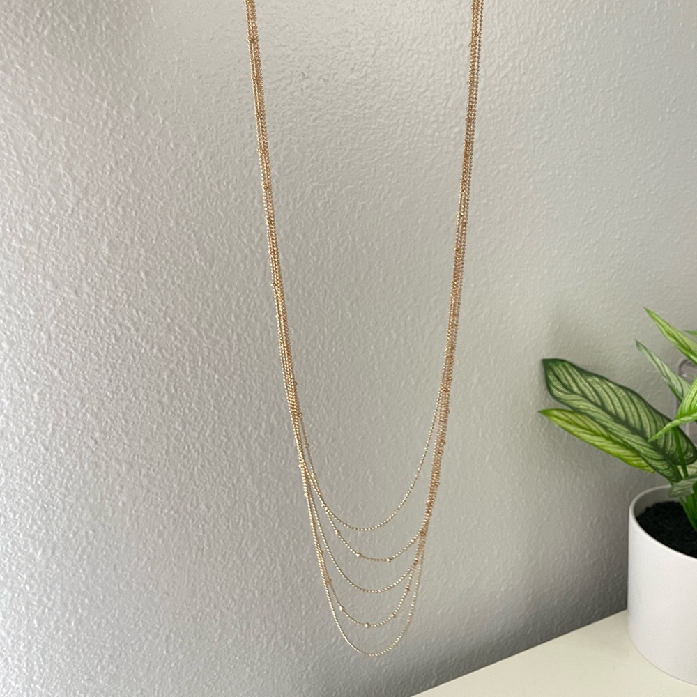Layered Gold Necklace Set (4 Pieces)